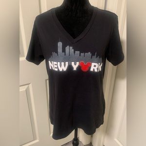 Disney Bling New York V-neck Tee